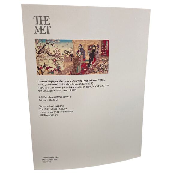 The Met Box of 20 Holiday Cards Children Playing in the Snow Yoshu Chikanobu - Picture 3 of 5